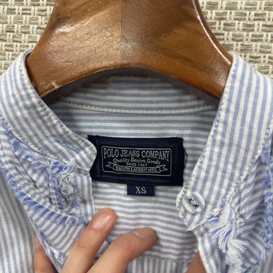 폴로 랄프로렌 프릴 스트라이프 긴팔 셔츠 85 A00563 상품이미지3