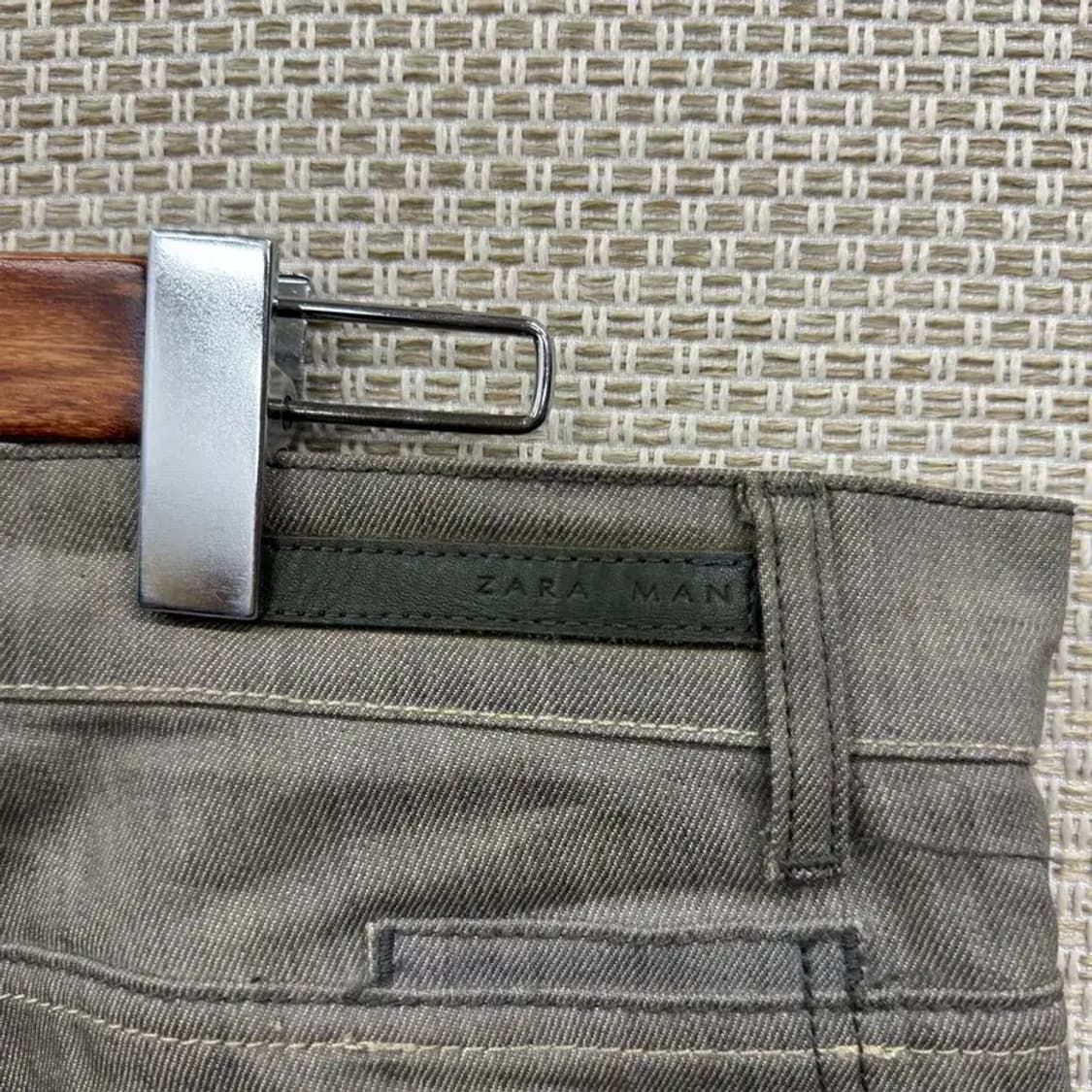 자라 ZARA 일자핏 그레이진 데님 코팅팬츠 32인치 A00595 상품이미지3