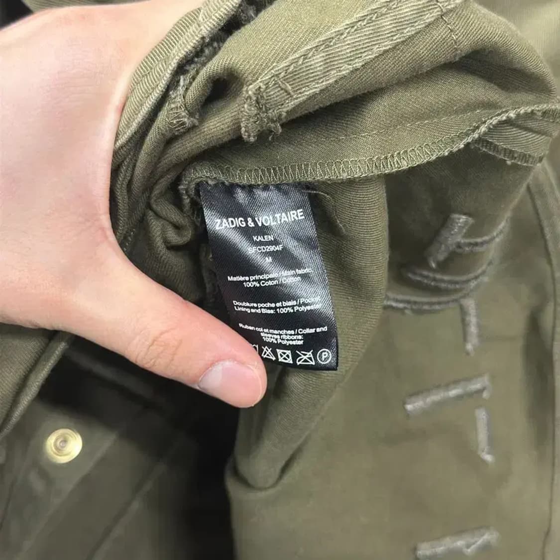 쟈딕앤볼테르 자수 타투 야상 자켓 95 A00565 상품이미지4