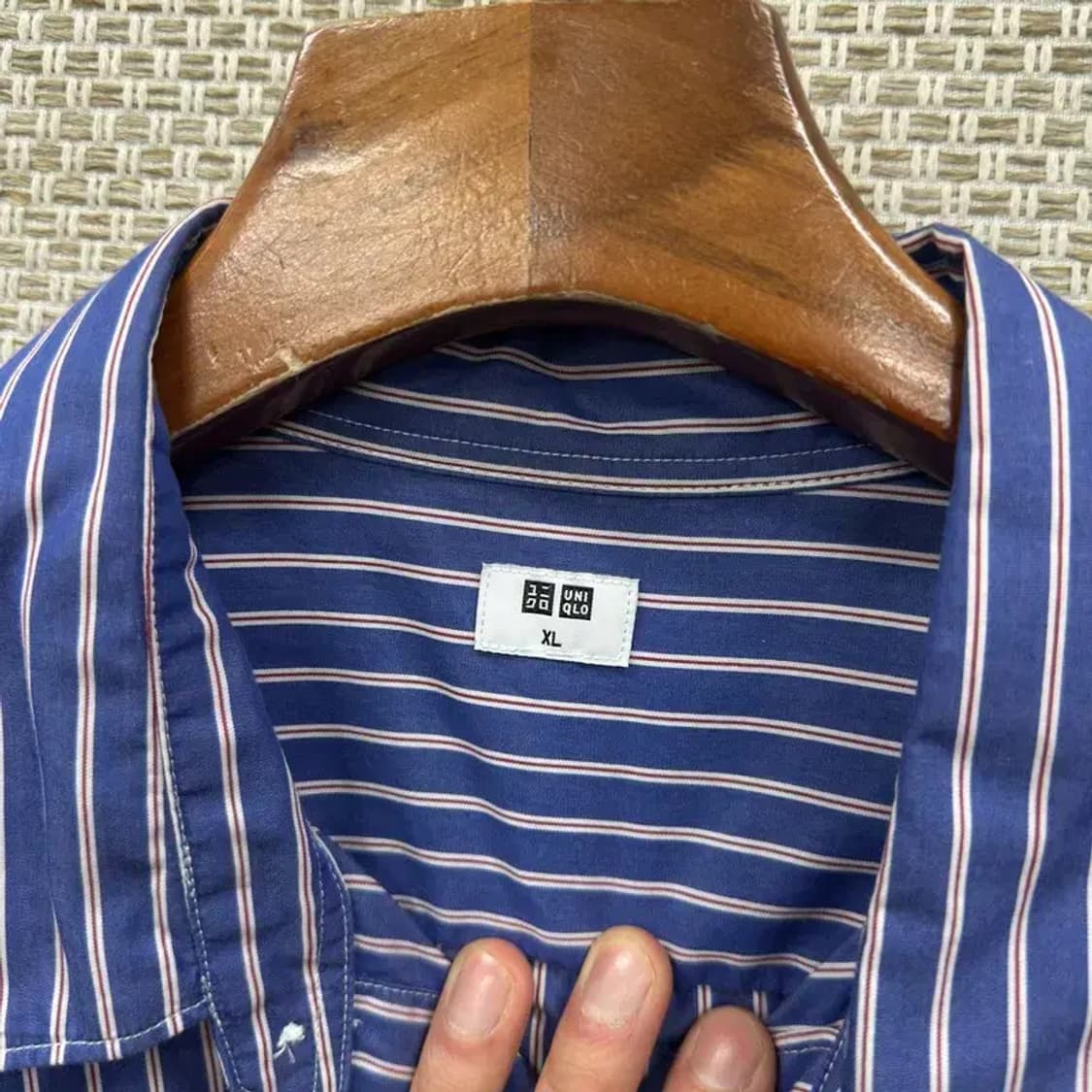 유니클로 캐주얼 포켓 스트라이프 긴팔 셔츠 105 A00577 상품이미지3