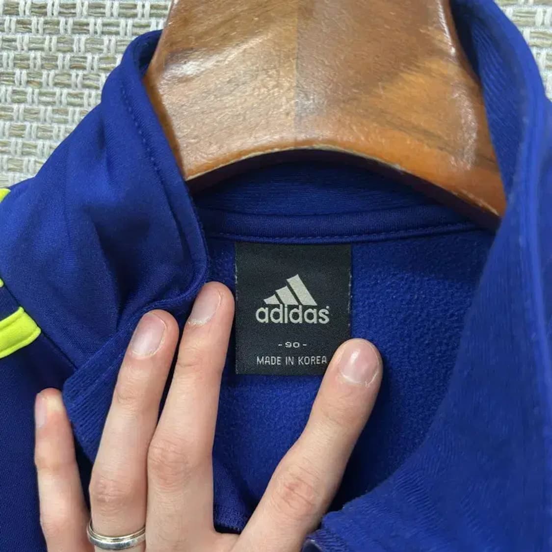 아디다스 자수로고 형광 약기모 트랙탑 져지 집업 90 A00576 상품이미지3