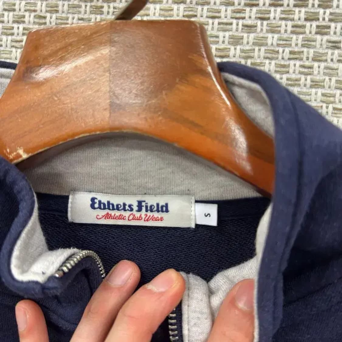 이벳필드 캐주얼 패치로고 반집업 스웻셔츠 맨투맨 95 A00586 상품이미지3