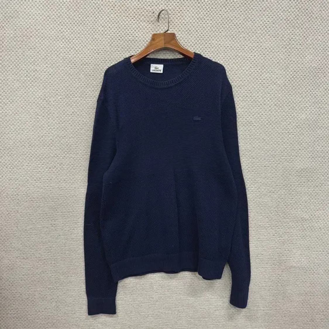 라코스테 캐주얼 자수로고 케이블 코튼 니트 스웨터 100 A00644 상품이미지1