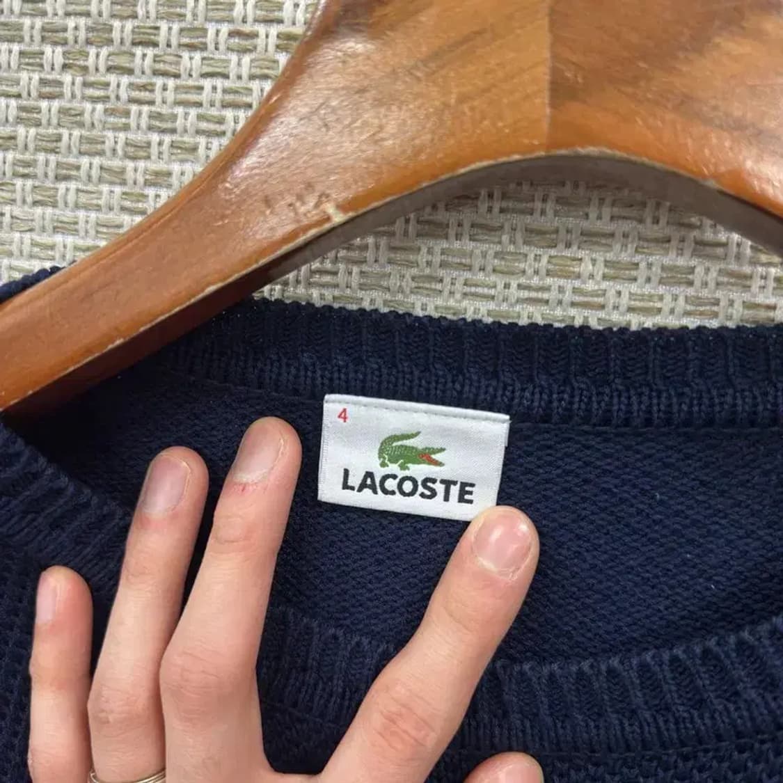 라코스테 캐주얼 자수로고 케이블 코튼 니트 스웨터 100 A00644 상품이미지3