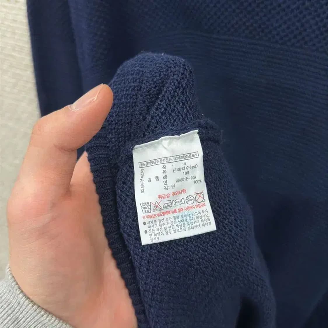 라코스테 캐주얼 자수로고 케이블 코튼 니트 스웨터 100 A00644 상품이미지4