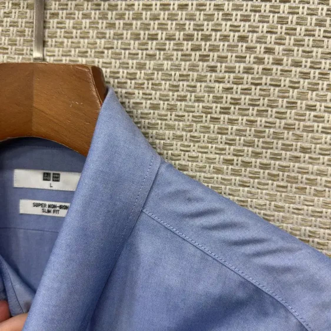 유니클로 슈퍼 논 아일론 슬림핏 긴팔 셔츠 95 A00648 상품이미지5