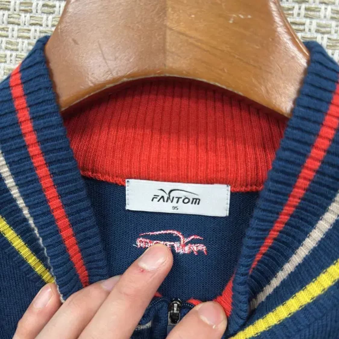 팬텀 골프 멀티로고 반집업 니트 조끼 90 A00662 상품이미지3