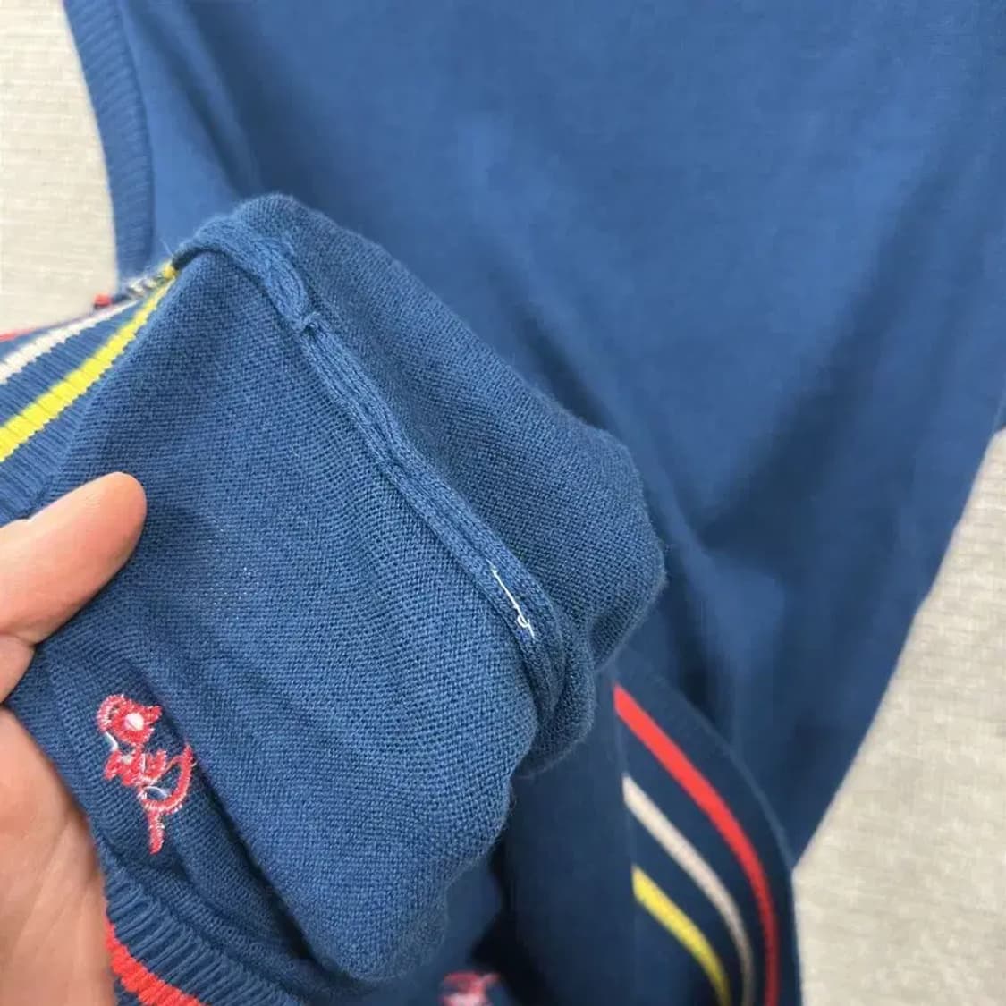 팬텀 골프 멀티로고 반집업 니트 조끼 90 A00662 상품이미지4