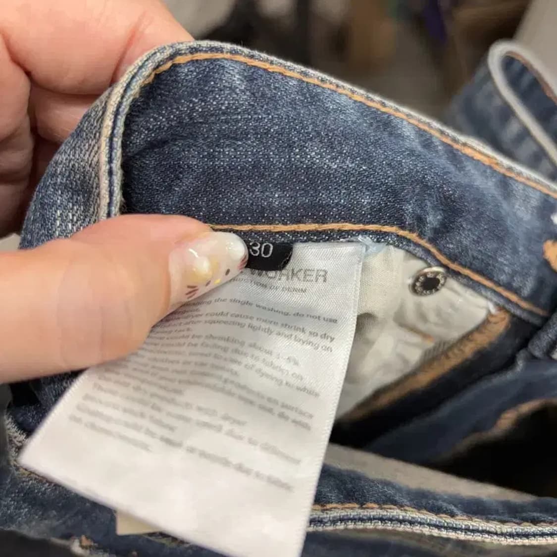 피스워커 빈티지워싱 스판 데님 청바지 30인치 A00672 상품이미지6