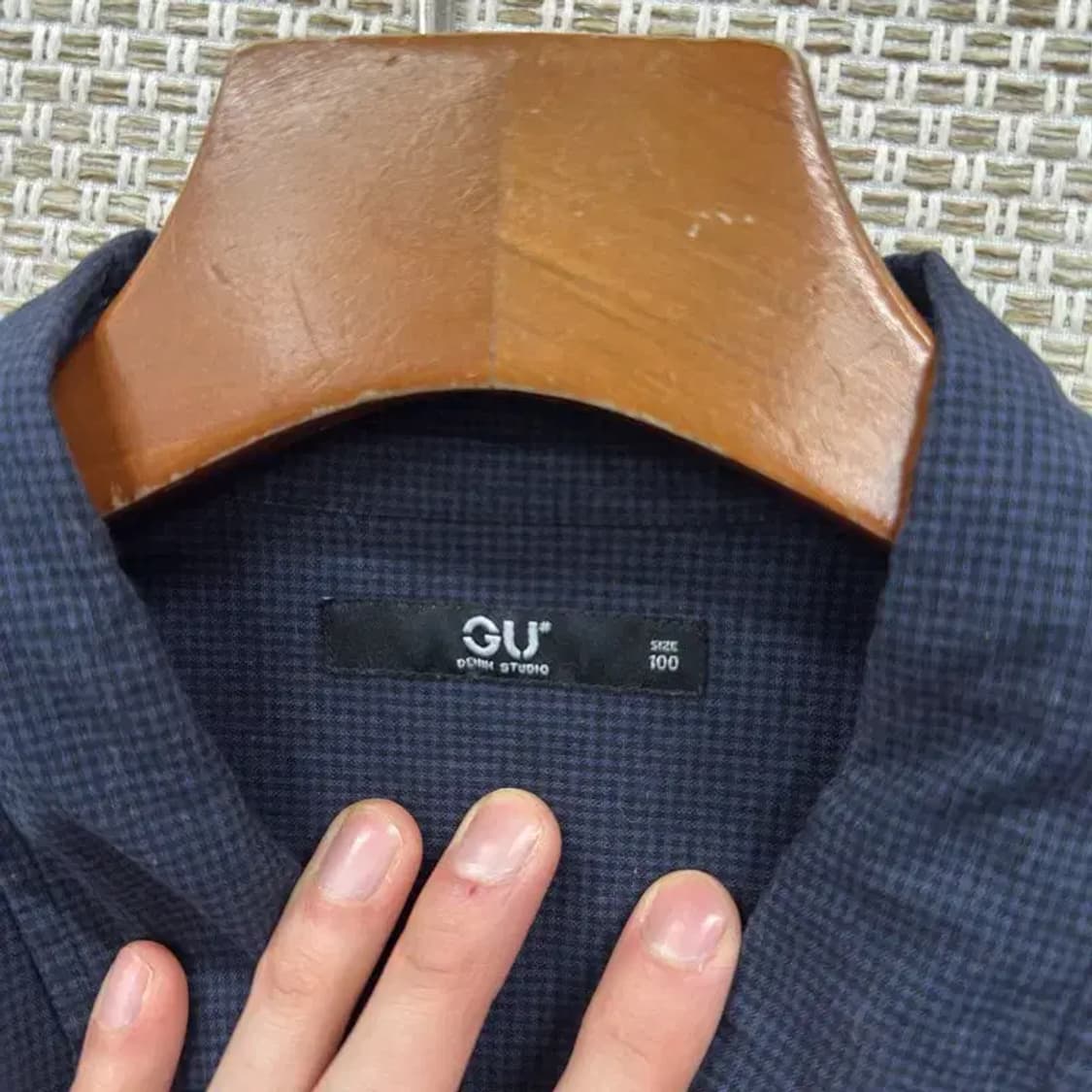 GU 지유 캐주얼 체크 긴팔 셔츠 95 A00649 상품이미지3