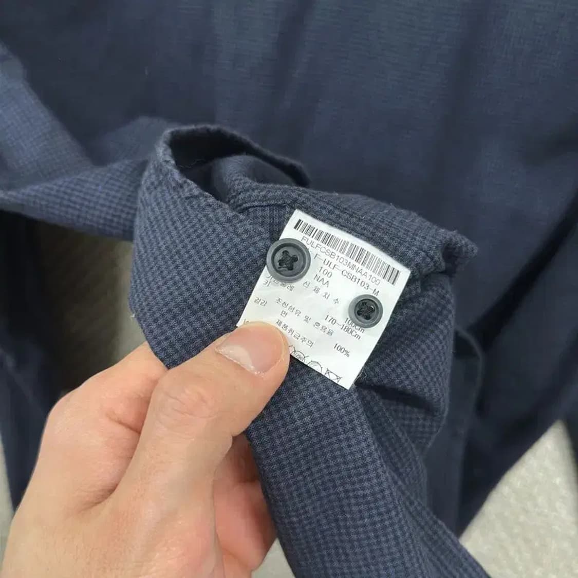 GU 지유 캐주얼 체크 긴팔 셔츠 95 A00649 상품이미지4