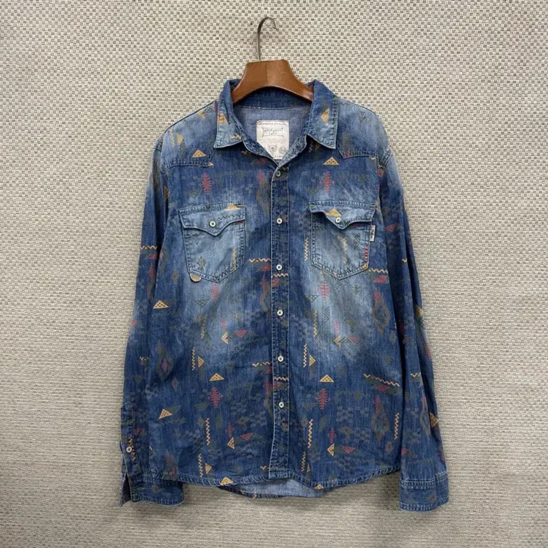 버커루 빈티지 올드스쿨 멀티패턴 데님 셔츠 95 A00661 상품이미지1