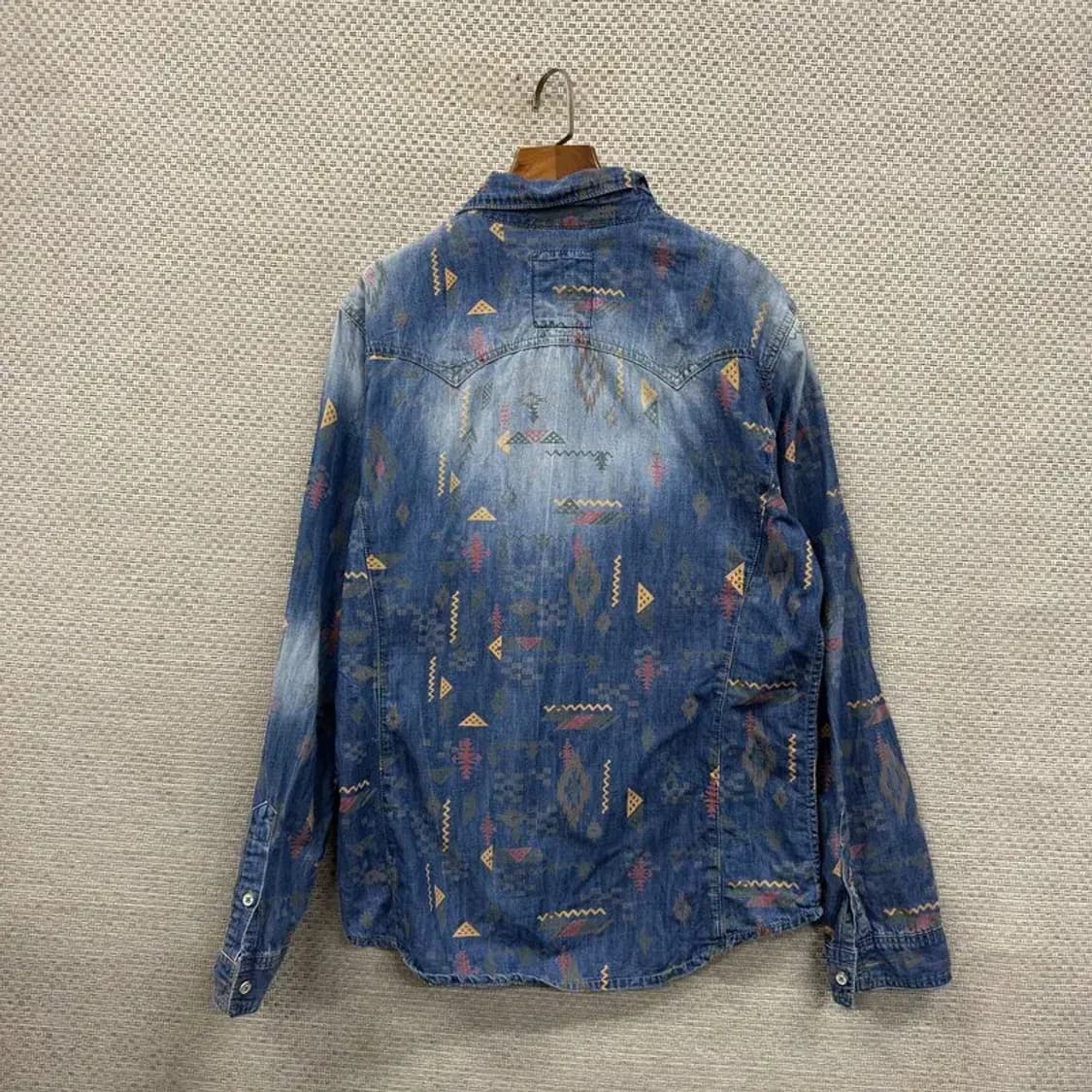 버커루 빈티지 올드스쿨 멀티패턴 데님 셔츠 95 A00661 상품이미지2