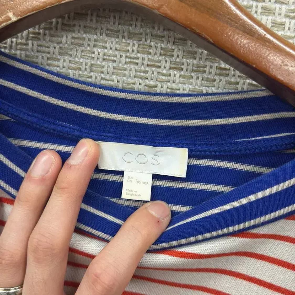 코스 COS 캐주얼 배식 스트라이프 롱슬리브 긴팔티 100 A00722 상품이미지3