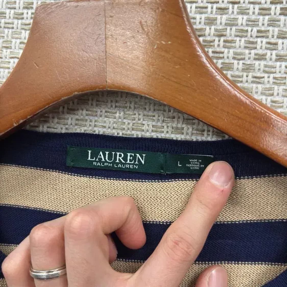 폴로 랄프로렌 트윙클 스트라이프 코튼 니트 가디건 100 A00737 상품이미지3