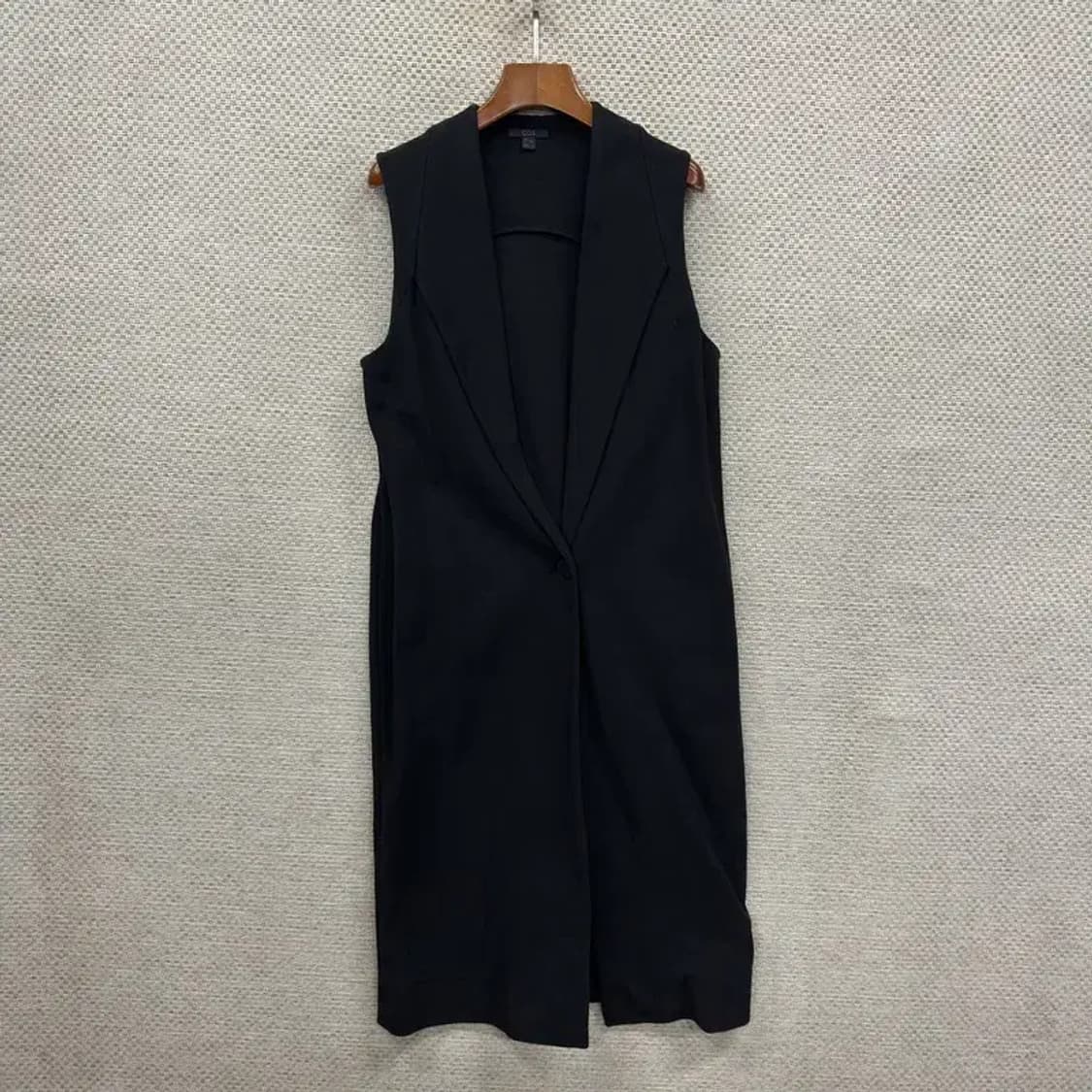 코스 COS 블랙 하객룩 미니멀 롱 베스트 조끼 90 A00745 상품이미지1