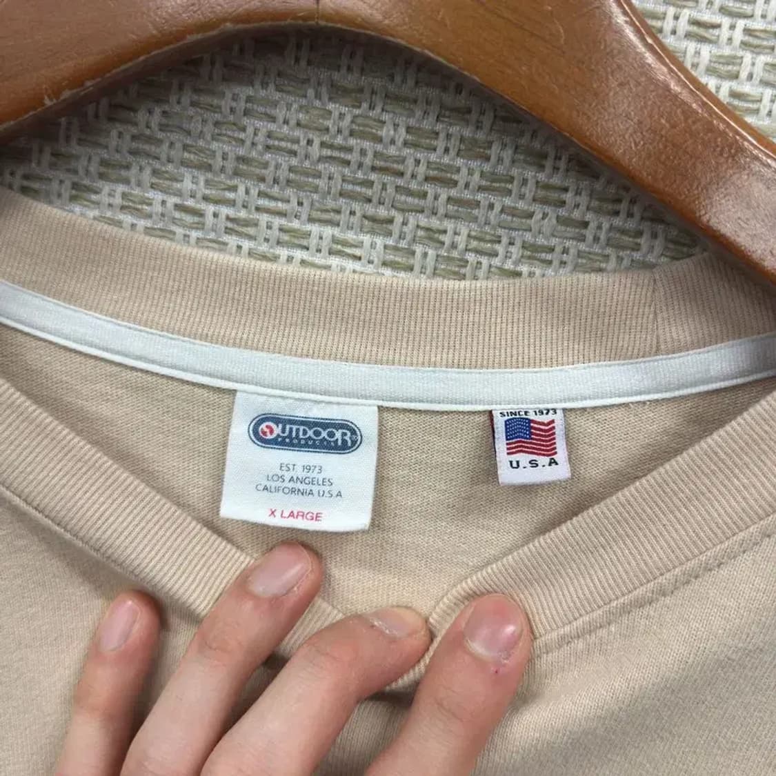 아웃도어프로덕츠 캐주얼 자수로고 롱슬리브 긴팔티 105 A00735 상품이미지3