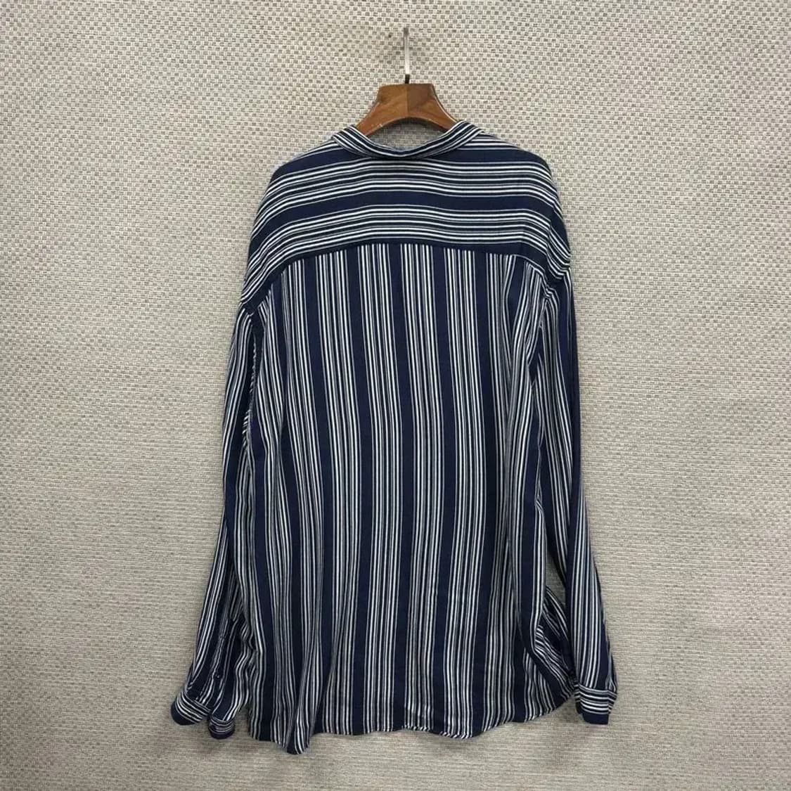 자라 ZARA 캐주얼 스트라이프 비스코스 긴팔 셔츠 105 A00732 상품이미지2