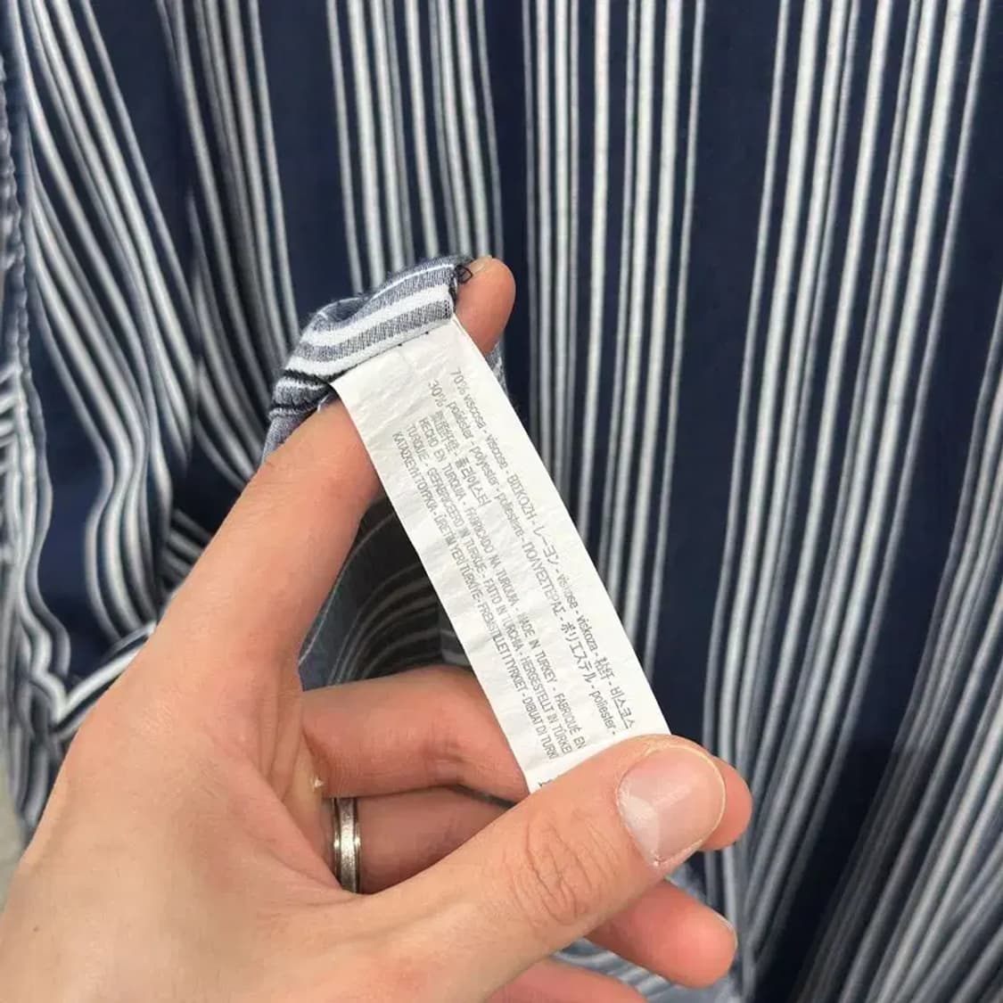 자라 ZARA 캐주얼 스트라이프 비스코스 긴팔 셔츠 105 A00732 상품이미지4