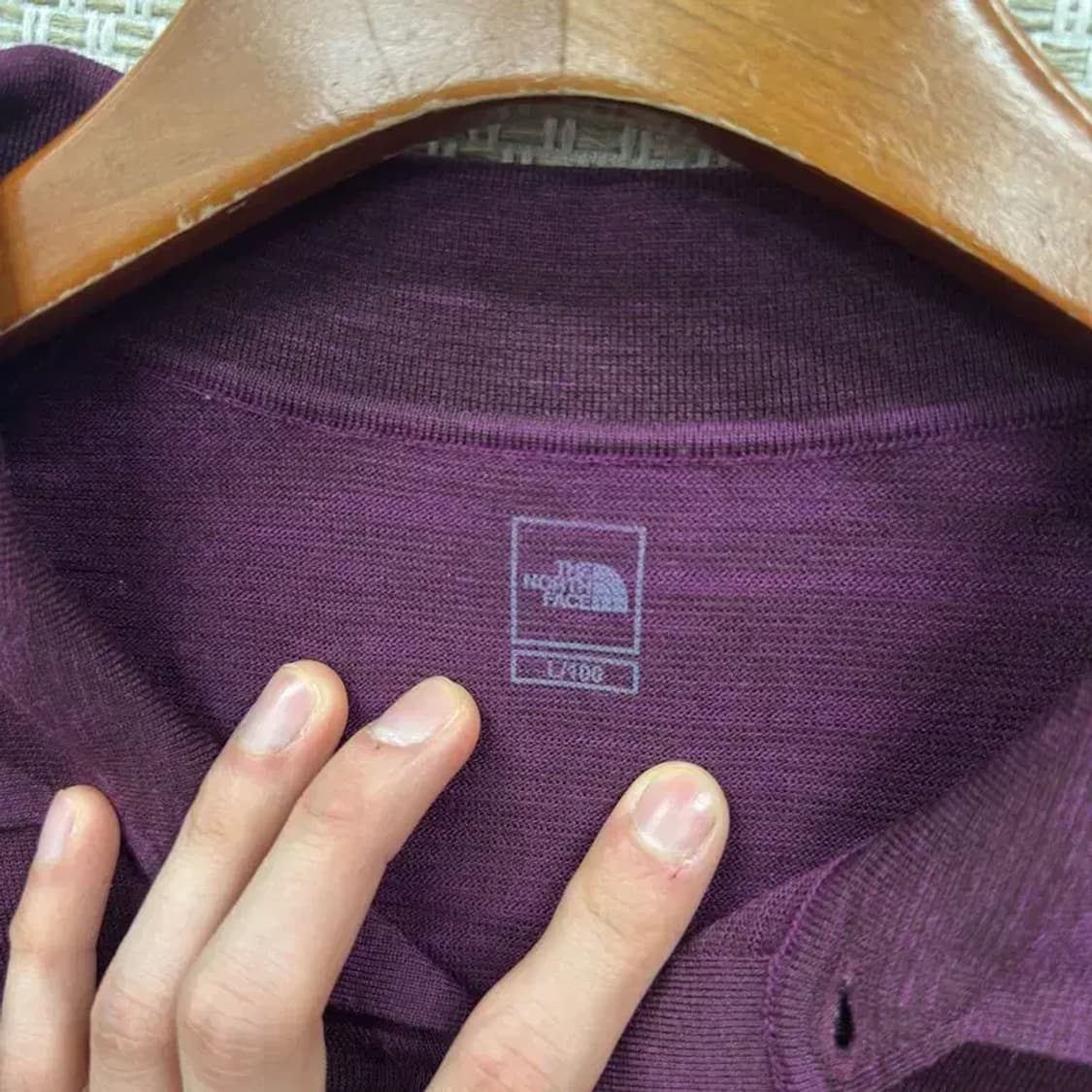 노스페이스 아웃도어 자수로고 긴팔카라티 100 A00736 상품이미지3