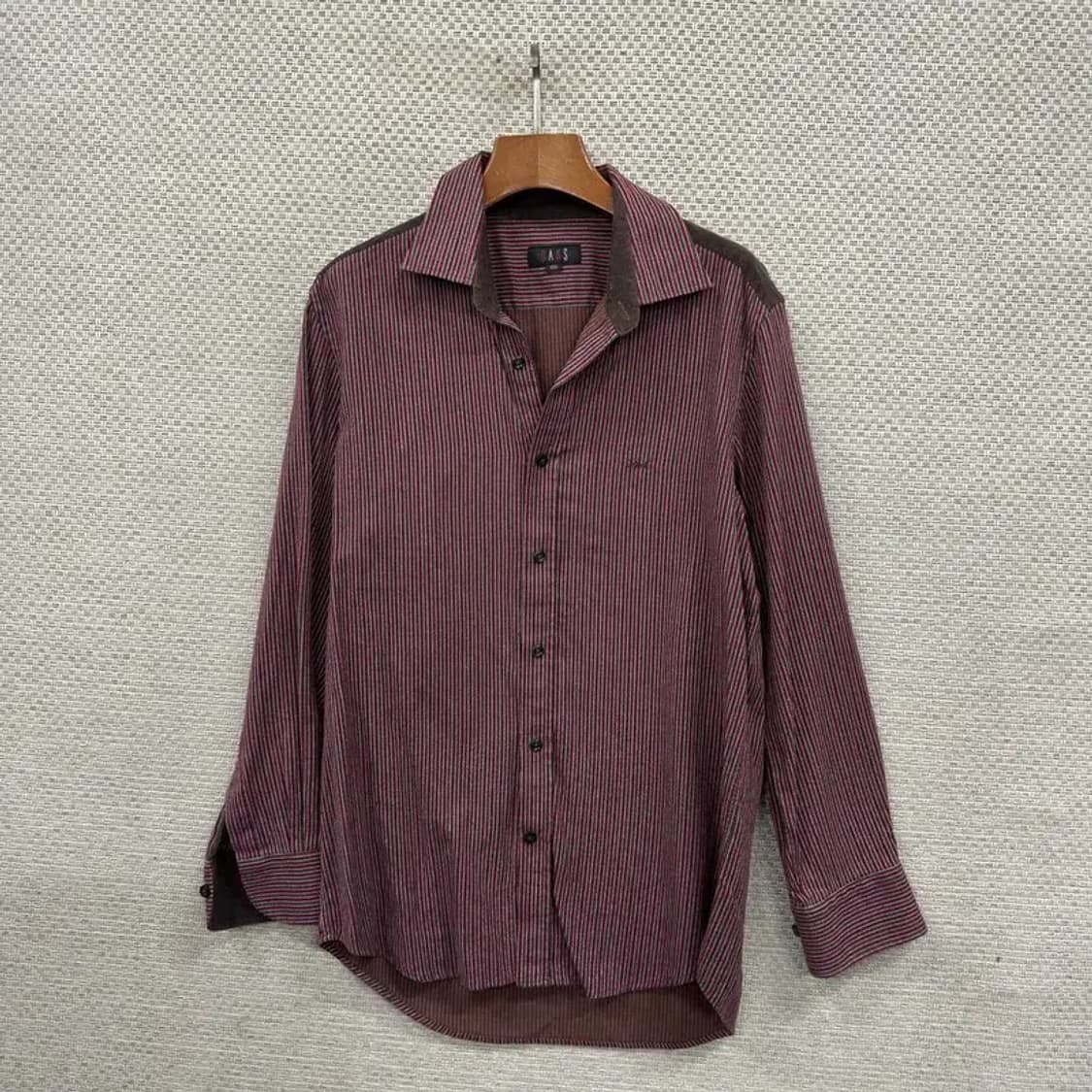 닥스 캐주얼 자수로고 스트라이프 긴팔 셔츠 95 A00750 상품이미지1