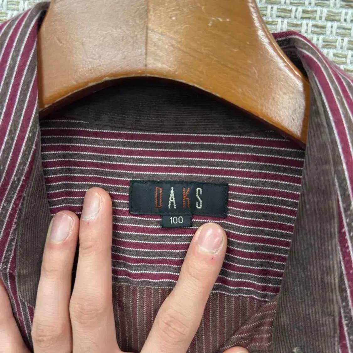 닥스 캐주얼 자수로고 스트라이프 긴팔 셔츠 95 A00750 상품이미지3