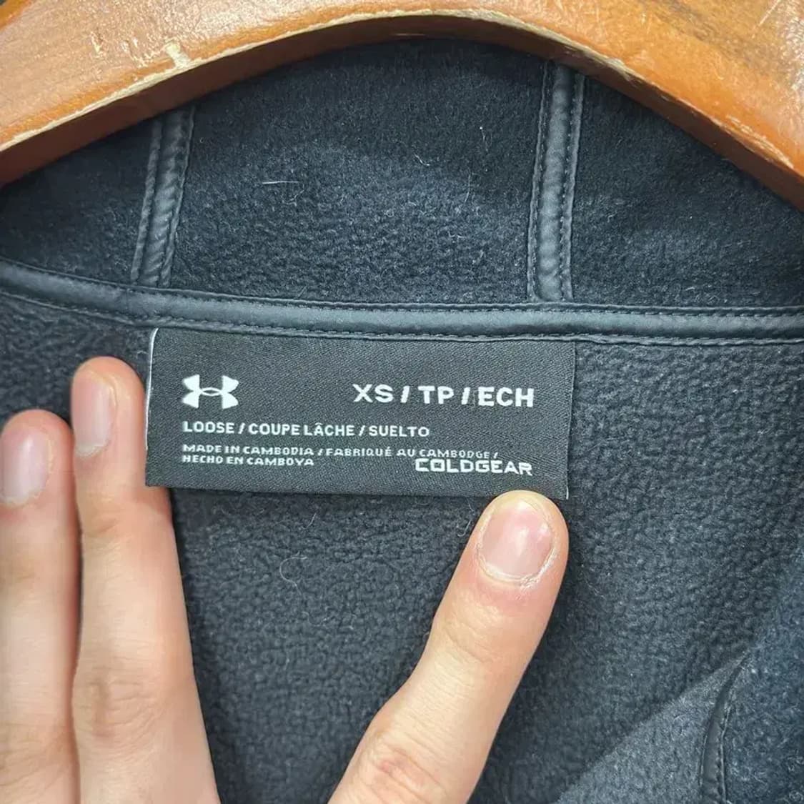 언더아머 프린팅로고 트레이닝 약기모 후드집업 XS A00907 상품이미지3