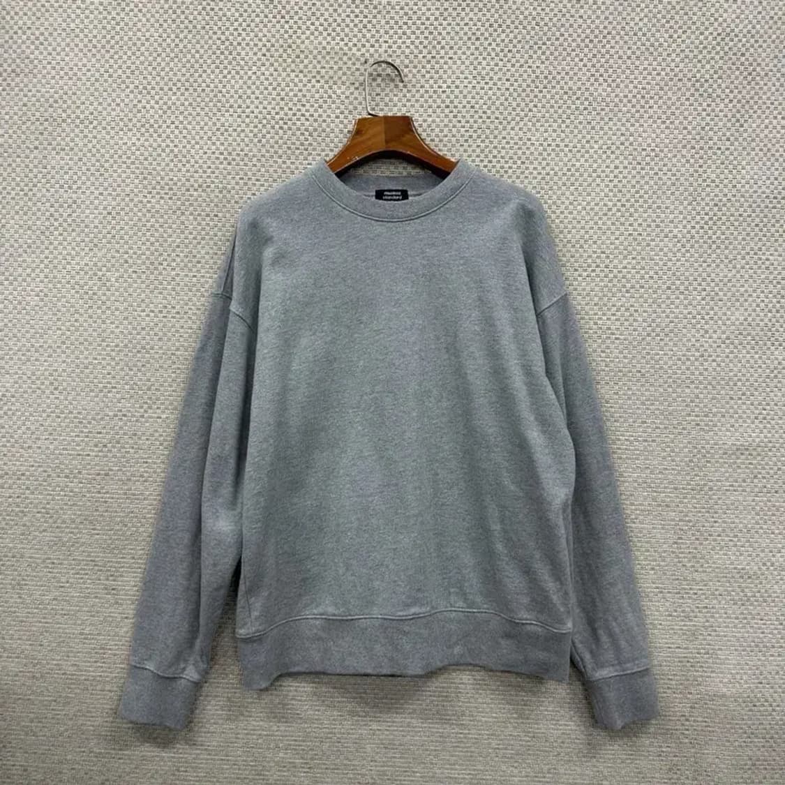 무신사스탠다드 캐주얼 무지 오버핏 스웻셔츠 맨투맨 S A00909 상품이미지1