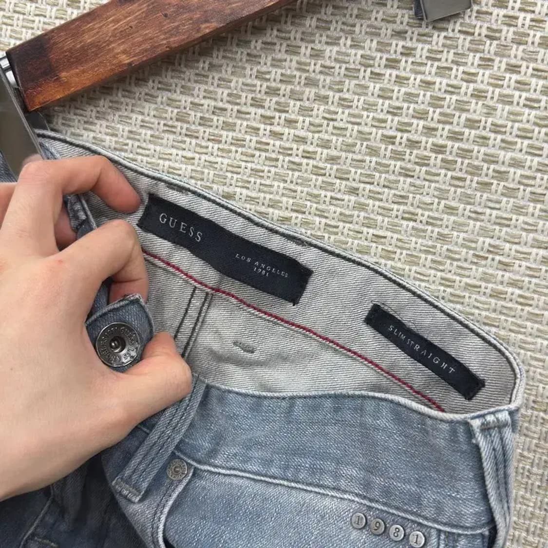 게스 빈티지워싱 스판 데님 청바지 28인치 A00917 상품이미지3