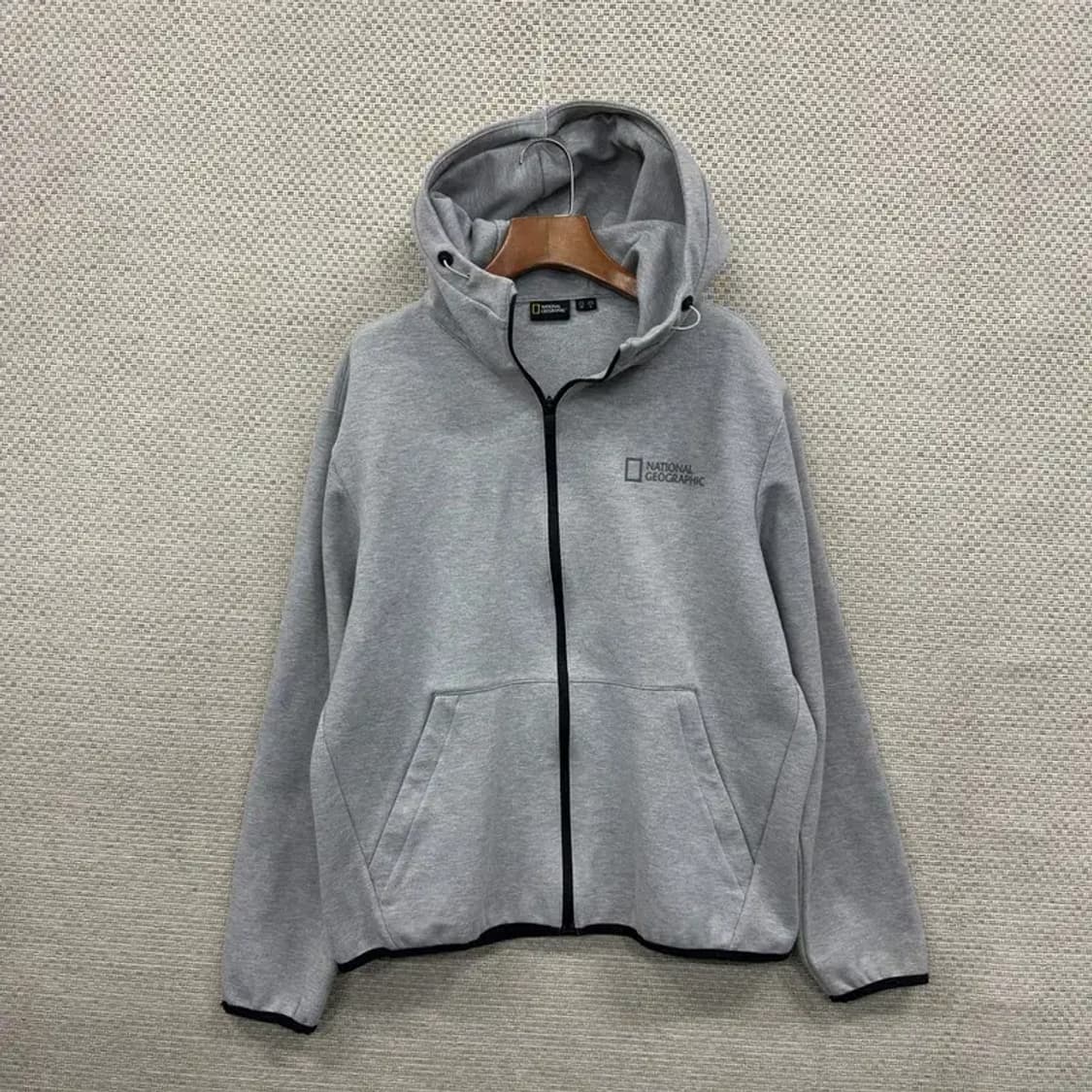 내셔널지오그래픽 아웃도어 프린팅로고 약기모 후드집업 L A00904 상품이미지1