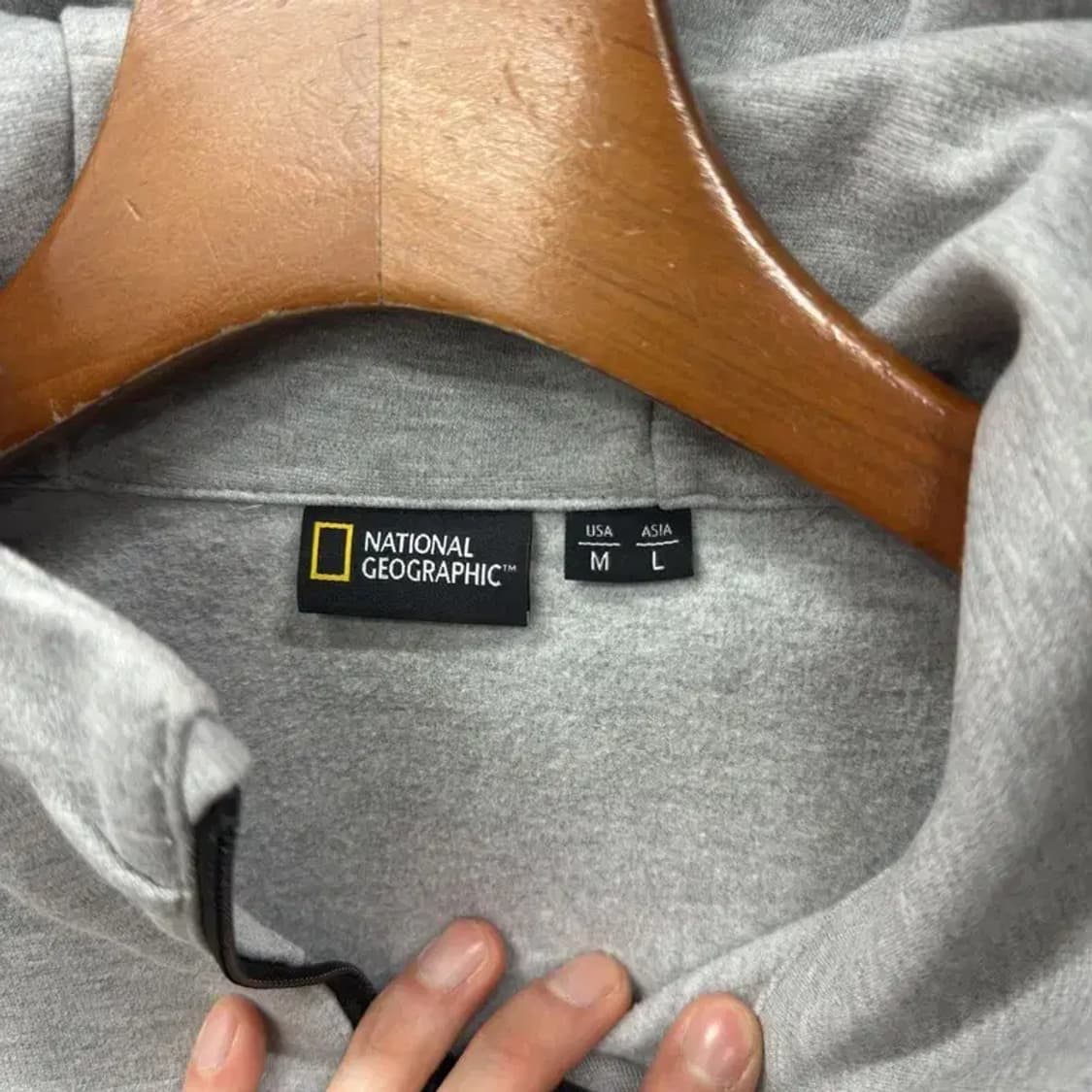 내셔널지오그래픽 아웃도어 프린팅로고 약기모 후드집업 L A00904 상품이미지3