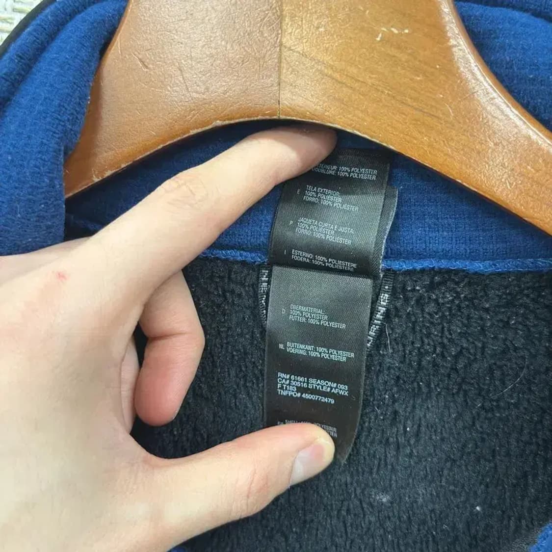 노스페이스 아웃도어 자수로고 약기모 플리스 후리스 집업 S A00899 상품이미지5