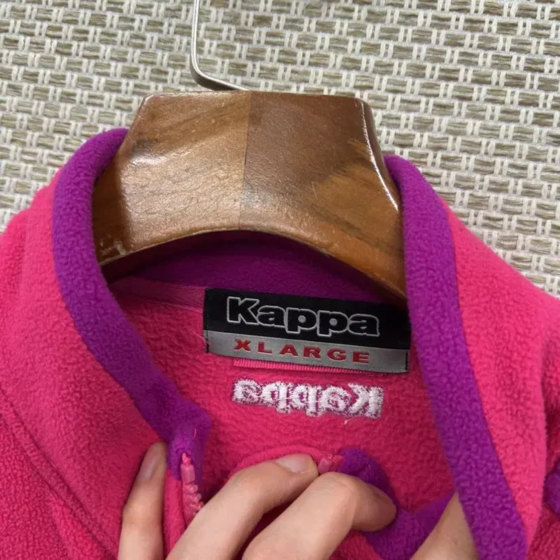 카파 KAPPA 자수로고 올드스쿨 플리스 후리스 집업 XL A00911 상품이미지3