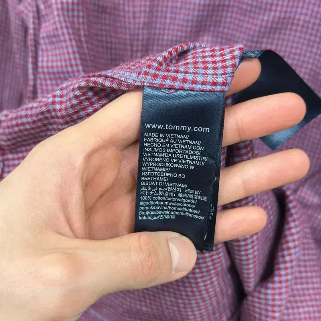 타미힐피거 캐주얼 자수로고 슬림핏 플란넬 셔츠 XS A00976 상품이미지4