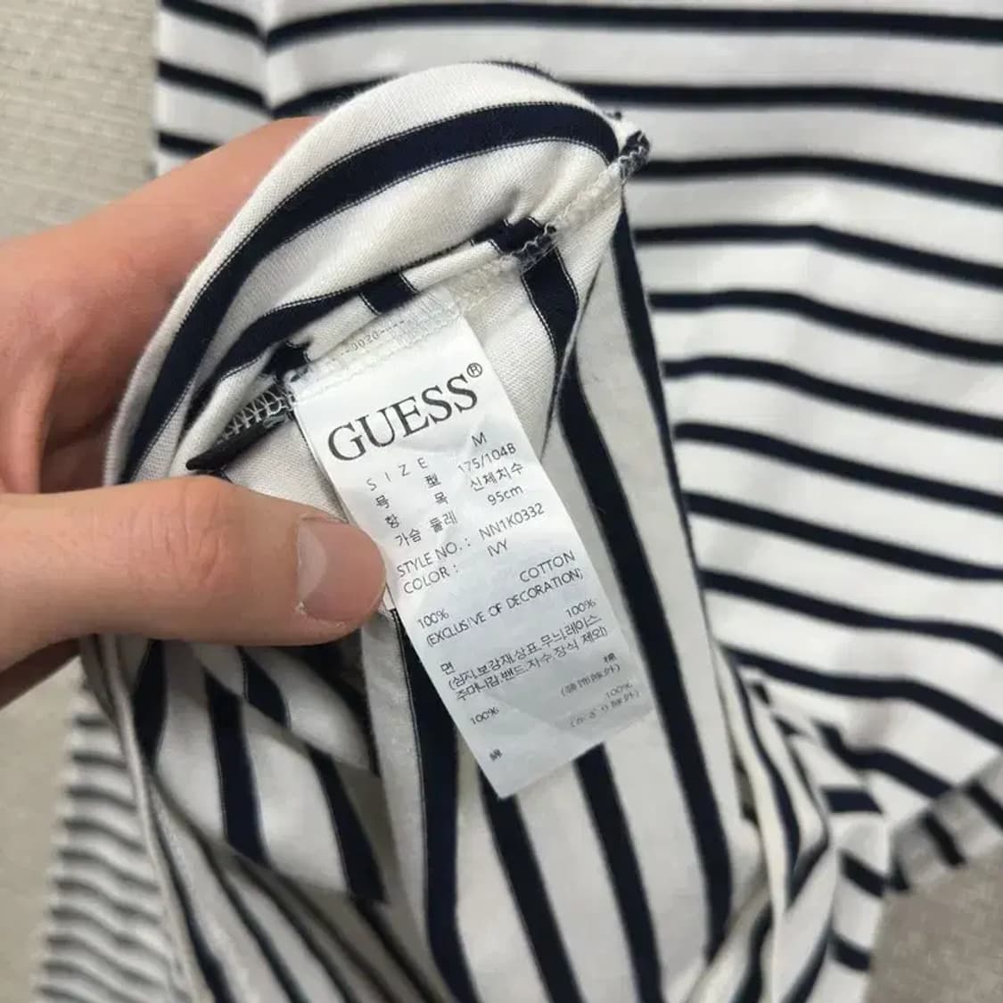 게스 캐주얼 패치로고 롱슬리브 긴팔티 M A00982 상품이미지4