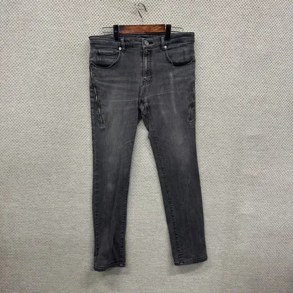 시스템 한섬 사이드지퍼 그레이진 스판 데님 청바지 78 A00995 상품이미지1