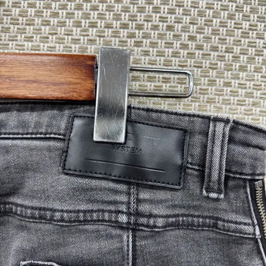 시스템 한섬 사이드지퍼 그레이진 스판 데님 청바지 78 A00995 상품이미지3