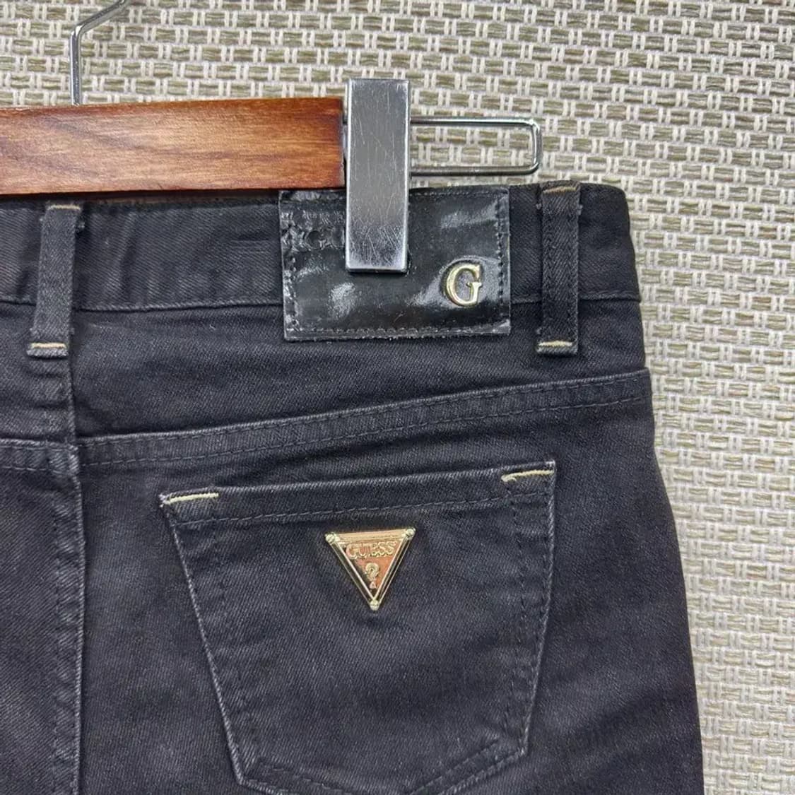 게스 금장 블랙진 데님 흑청바지 26인치 A00999 상품이미지3