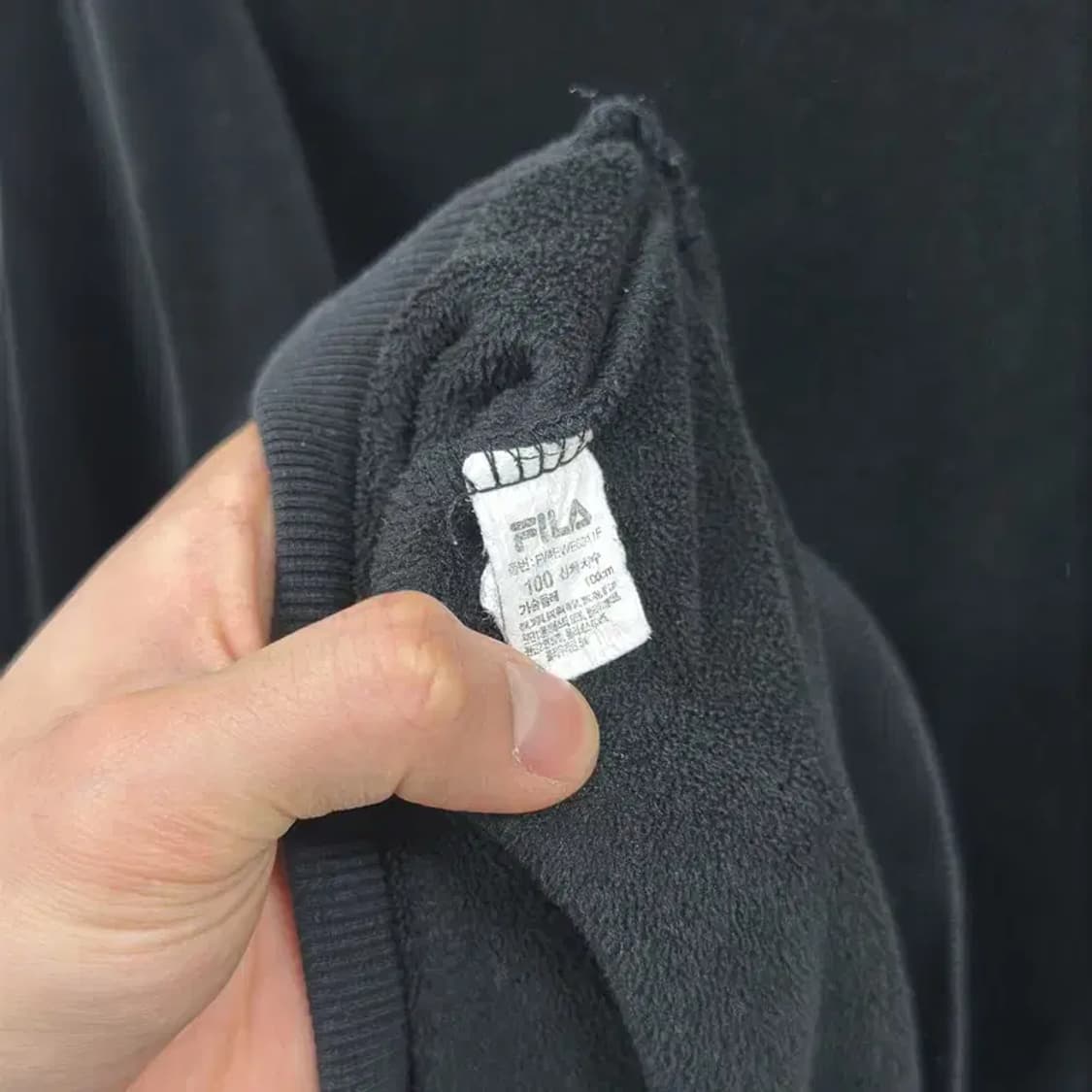 필라 캐주얼 자수로고 벨벳 스웻셔츠 맨투맨 100 A00983 상품이미지4