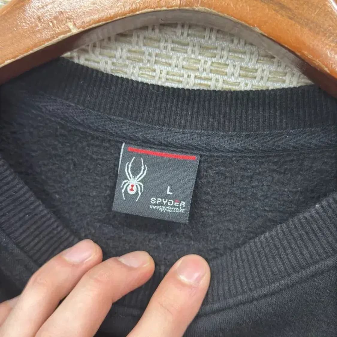 스파이더 캐주얼 프린팅로고 기모 스웻셔츠 숏 맨투맨 L A01043 상품이미지3