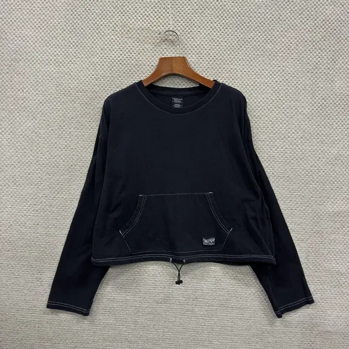 후아유 캐주얼 스트링 크롭 롱슬리브 긴팔티 M A01059 상품이미지1