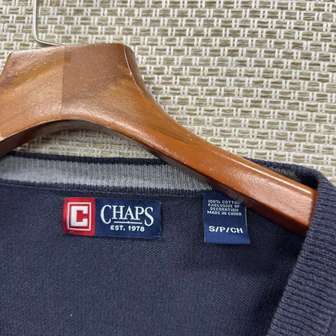 챕스 캐주얼 자수로고 코튼 니트 가디건 S A01061 상품이미지3