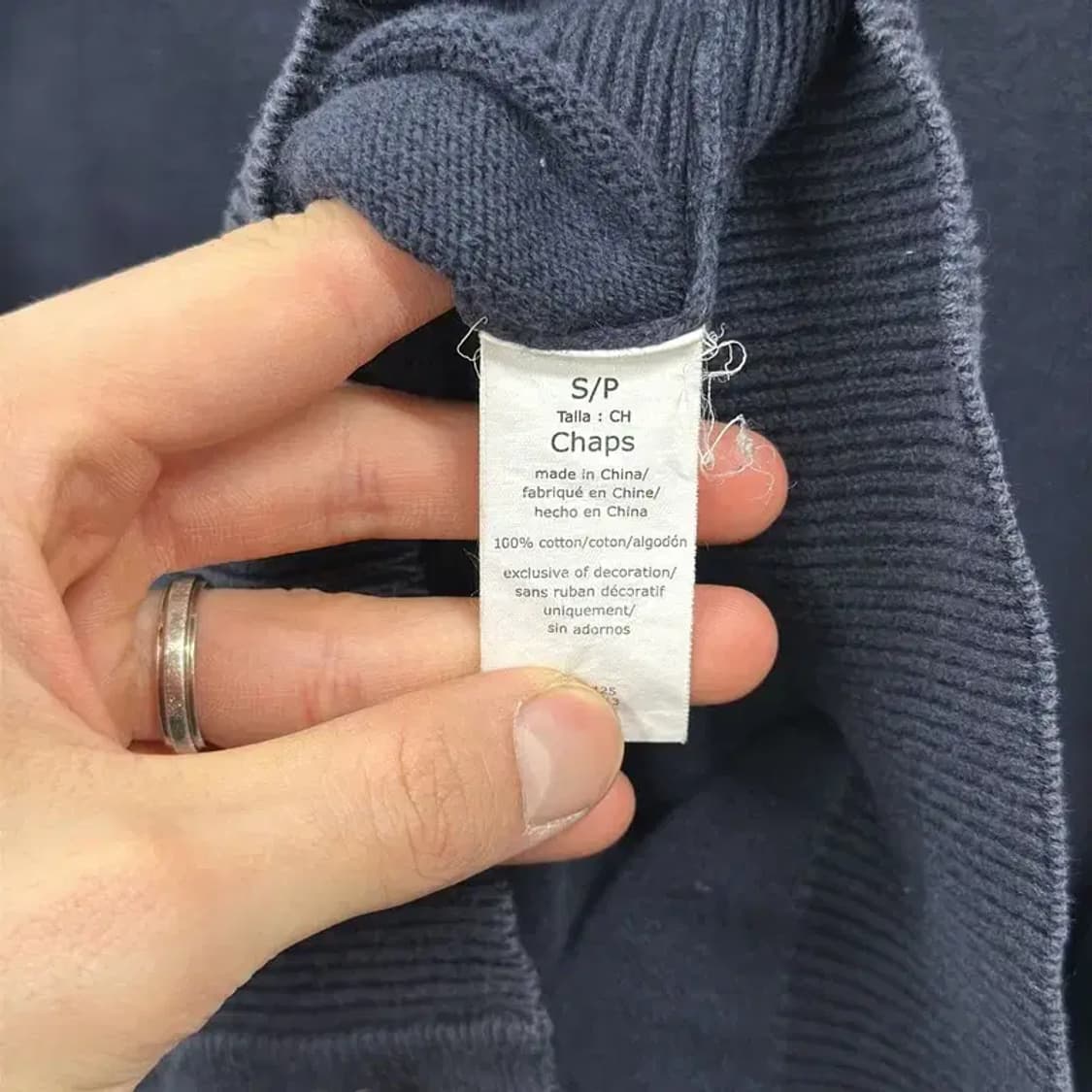 챕스 캐주얼 자수로고 코튼 니트 가디건 S A01061 상품이미지4