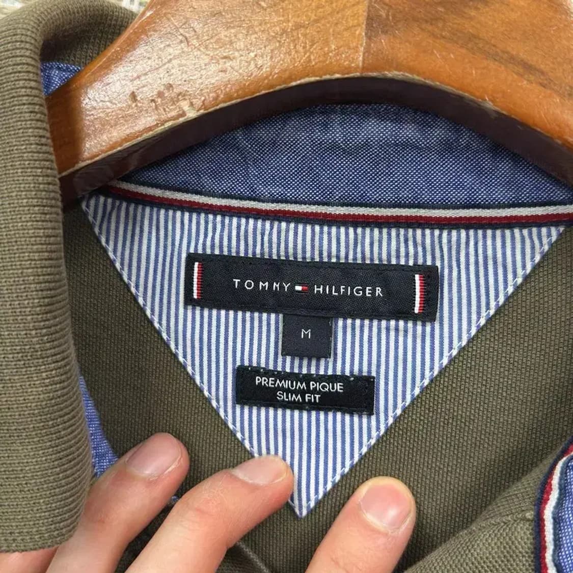 타미힐피거 캐주얼 자수로고 긴팔카라티 M A01064 상품이미지3