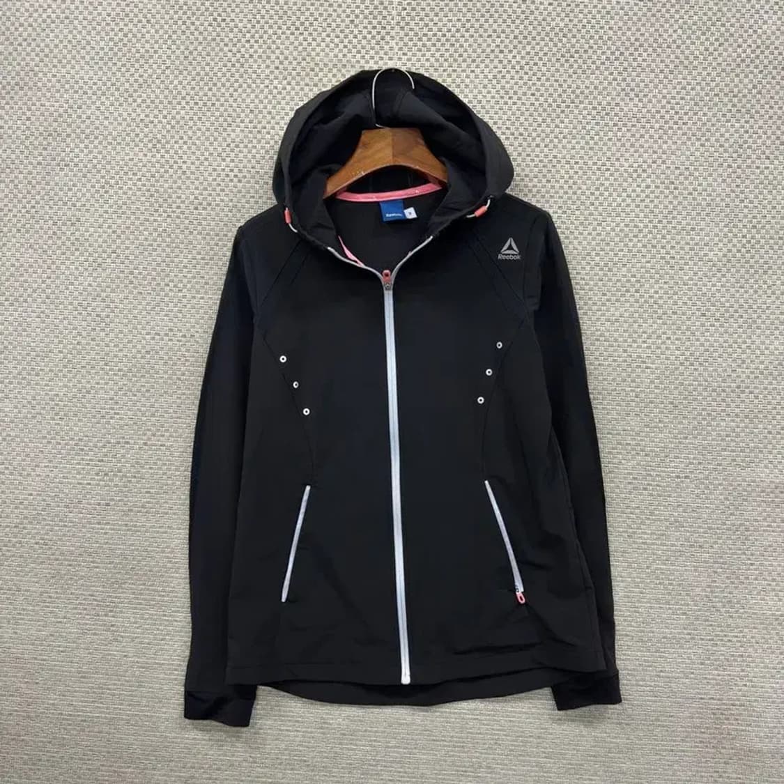 리복 캐주얼 프린팅로고 바람막이 후드집업 M A01047 상품이미지1