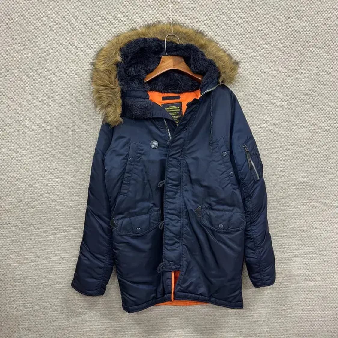 알파인더스트리스 오버핏 N-3B 파카 야상 패딩 XS A01054 상품이미지1