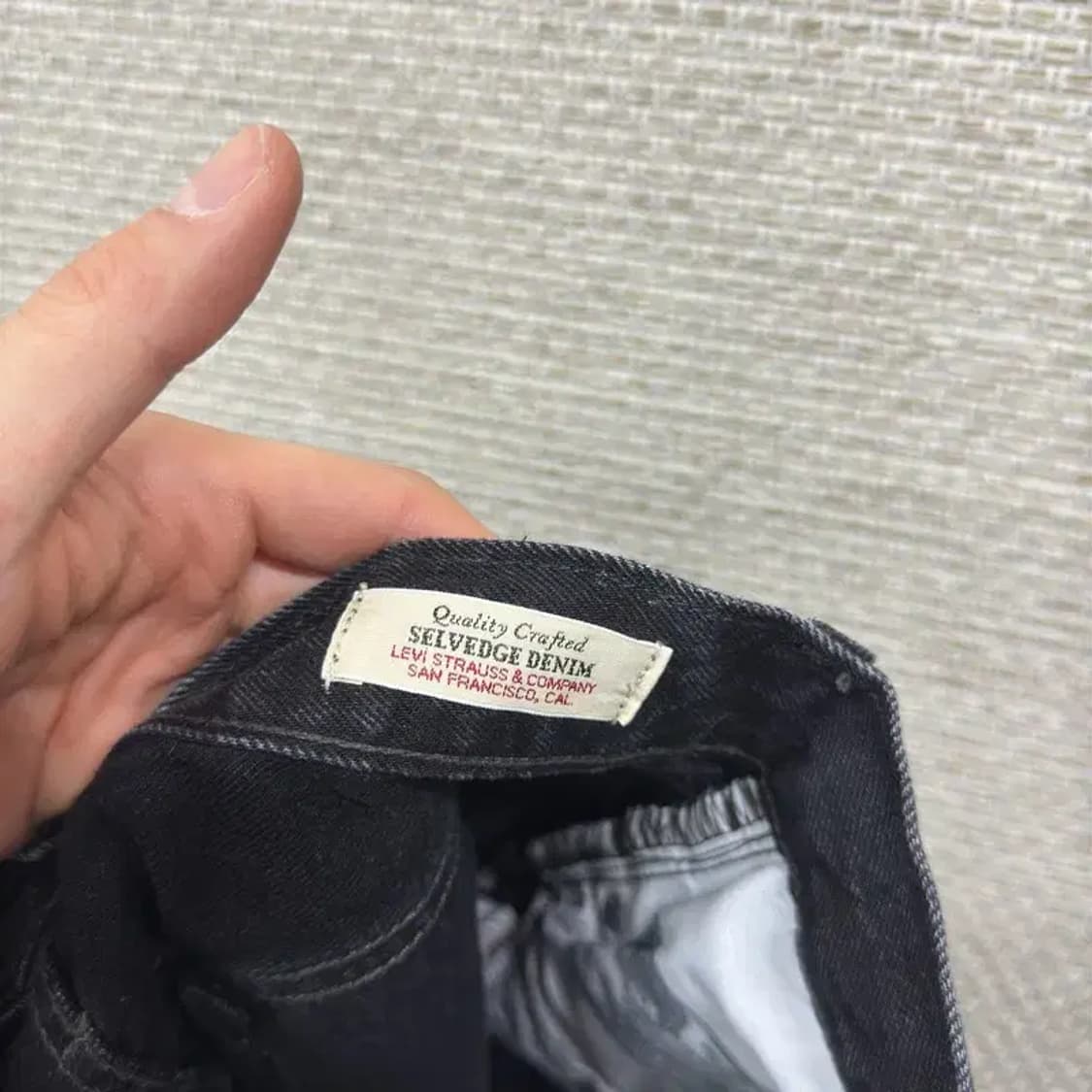 리바이스 501 빅E 셀비지 데님 흑청바지 24인치 A01077 상품이미지5