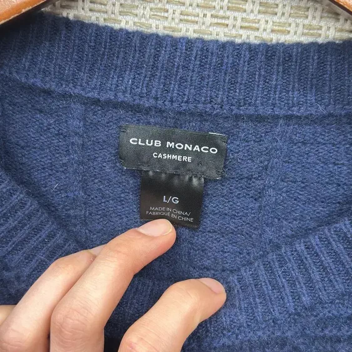 클럽모나코 캐주얼 캐시미어 100 니트 스웨터 L A01216 상품이미지3