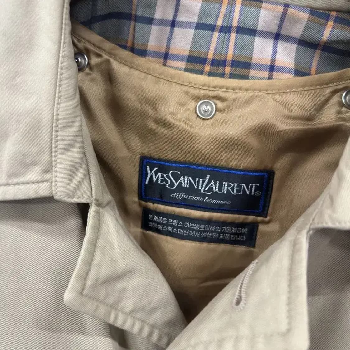 입생로랑 YSL 정품 내피 싱글 트렌치 코트 100 A01224 상품이미지3