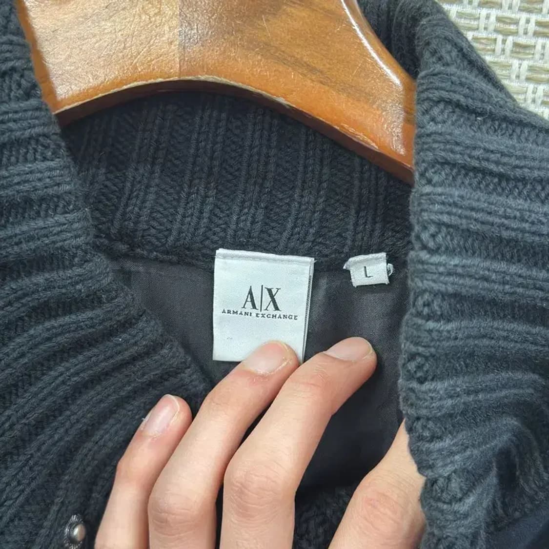 아르마니 캐주얼 투웨이 니트 집업 가디건 L A01227 상품이미지3